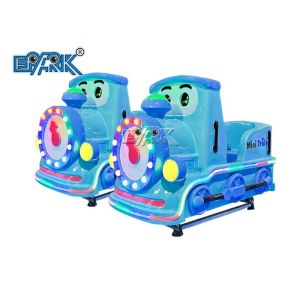 Little Blue Train Coin Operated Electric Kiddie Car Amusement Equipment