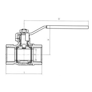 Long Handle Bronze Ball Valve With Female Thread Type DN15 DN20 C83600