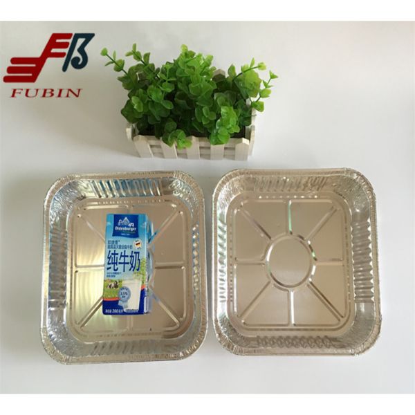 Buy Loaf Packing Square Foil Trays Biodegradable Non Toxic Material at wholesale prices