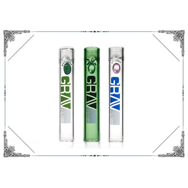 Buy 3.5 Inches Long 2.5 mm Thickness Glass Smoking Tube Cheap Chillum Pipes at wholesale prices