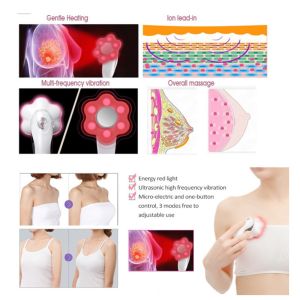 LED Theray Ionic Handheld Vibrating Massager For Elastic Breast