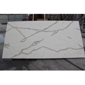 Quality High Hardness Calacatta White Quartz / Calacatta Quartz Slab Non Radioactive for sale