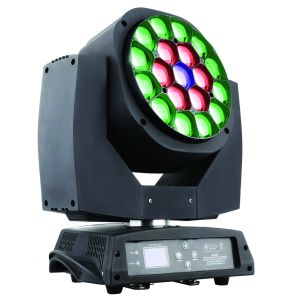 Rgbw 19 *1 5W LED Moving Head Light Rotation With Zoom Angle 4 to 60 degree