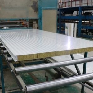 1150mm Width Rock Wool Prefab Sandwich Panel for Apartment