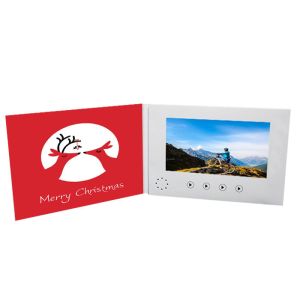 1GB Memory A5 Custom Video Player Greeting Card With Rechargeable Li - Ion