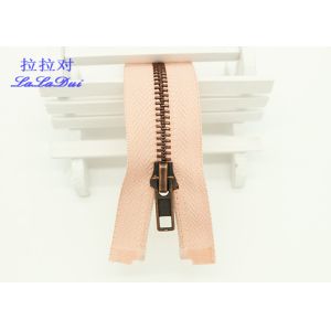 Auto Lock Slider Two Way Separating Zipper , 24 Inch Separating Jacket Zipper