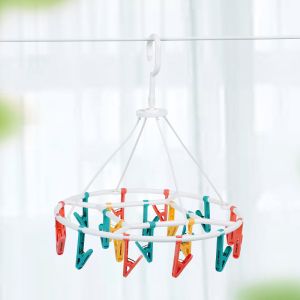 260g Disc Polypropylene Clip And Drip Laundry Hanger 34*34cm