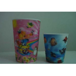PLASTIC LENTICULAR 3d lenticular cups plastic flip effect lenticular mugs