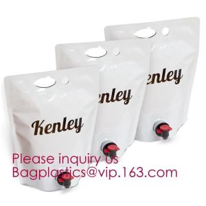 Customized 1.5L 3L 5L/Liter Reusable Refillable Empty Aluminum Foil Wine Bag In