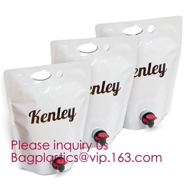 Customized 1.5L 3L 5L/Liter Reusable Refillable Empty Aluminum Foil Wine Bag In