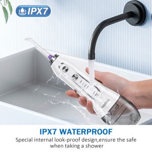2024 Travel Teeth Cleaning Water Jet Flosser with USB Charging Cable IPX7
