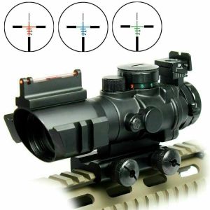 4x32 RGB Prism BDC Rifle Tactical Holographic Sight With Optical Fiber Sight