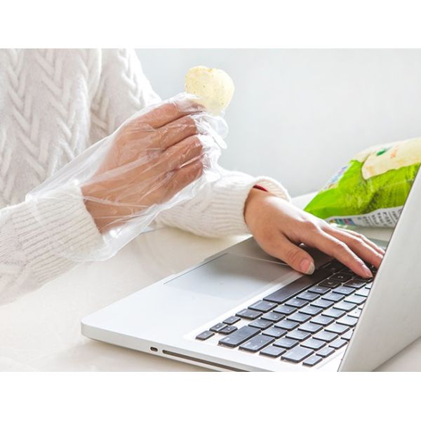 Water Oil Proof PE Material Transparent Disposable Kitchen Gloves