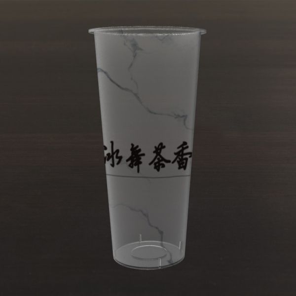 700ml Food Grade Plastic Cups Customized Logo , Printed Plastic Tumblers