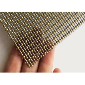 ODM PVD Copper Woven Lock Crimp Wire Mesh 3.2mm Partition Metal Mesh