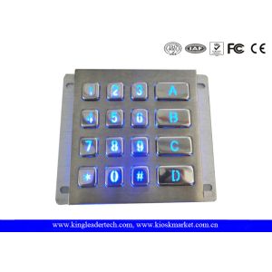 Rugged Waterproof Vandalproof Backlit Metal Keypad Stainless Steel Keypad