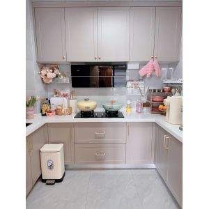 China Factory Kitchen Cabinets with Quartz Granite Countertops
