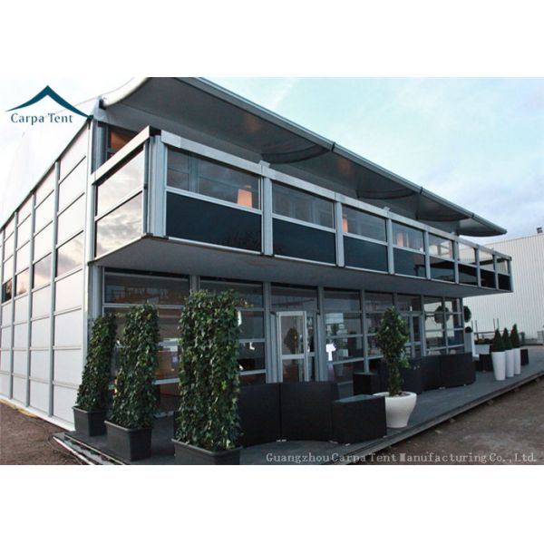 Double Deck Heavy Duty Glass Wall Tent With Wind Resistant PVC Tent Fabric