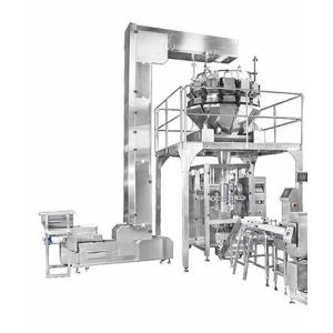 PLC Multihead Weigher Packing Machine , Noise Proof Vertical Packaging Machine