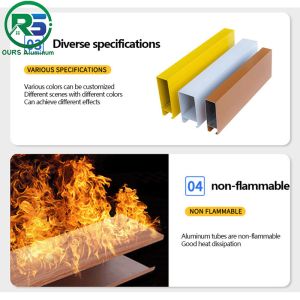 Environmental Friendly Linear Suspended Metal Ceiling 0.9mm White Aluminum