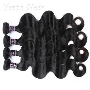 Grade 7A Natural Color 100 Indian Human Hair Weave With Body Wave