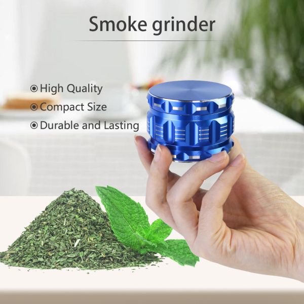 Buy Customized Cnc Aluminum Parts Tobacco Spice Herb Grinder Blue Anodizing at wholesale prices