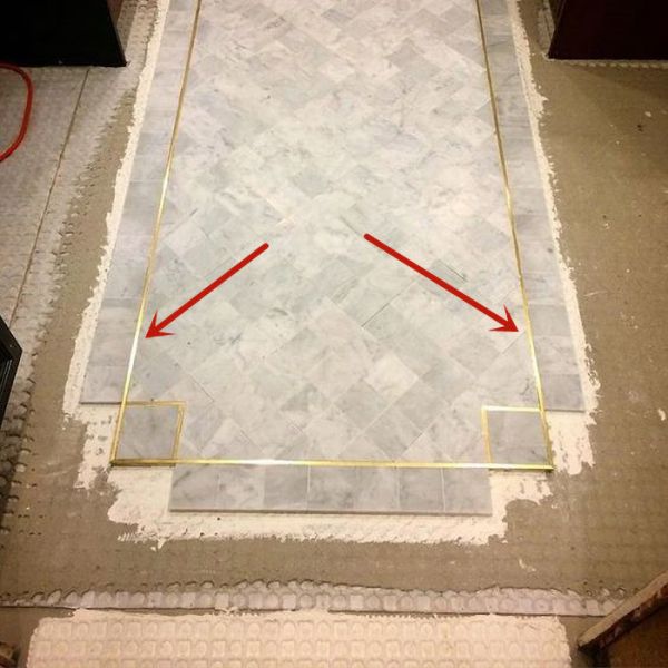 Brass Edge Trim For Tiles 2.5m Ceramic Tile Decoration