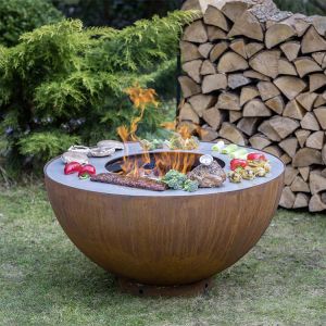 China Rust Resistant Smokeless Wood Burning Firepit Barbecue Brazier Pre Weathered on sale
