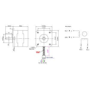 NEMA 17 Hybrid Stepping Motor Diameter 42mm