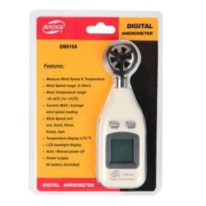 GM816A 6F22 9V Portable Digital Anemometer Air Flow Meter
