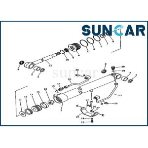 China 20S-63-56101 Boom Cylinder Repair Seal Kit ISO9001 PC30-1 Komatsu Hydraulic Sealing Kit on sale