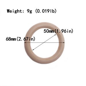 Bracelet DIY 55mm Wooden Teething Toy Beech Wood Teething Rings