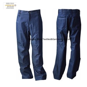 Quality Protective Men's Fire Resistant Trousers Denim Dungaree for sale