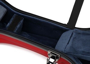 Matte Red Fiberglass Classical Guitar Rack Case Break Resistance