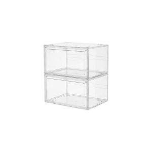 Acrylic Magnetic Clear Acrylic Shoe Boxes Stackable Transparent