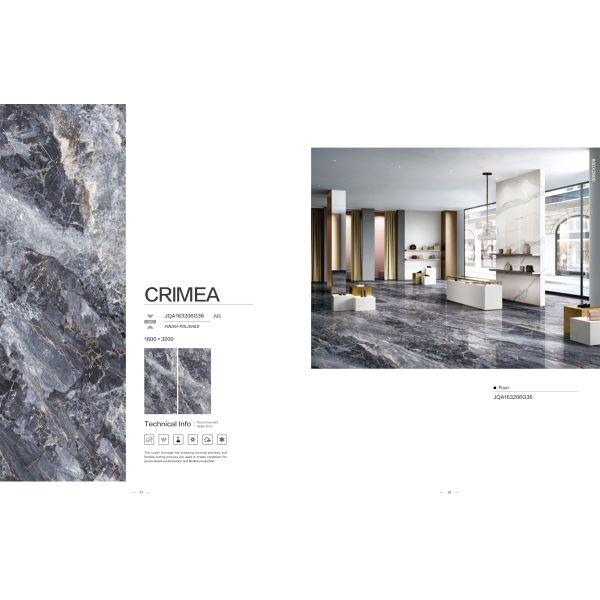 Frost Resistant Blue Marble Slab Tile CRIMEA Modern Interior Decor