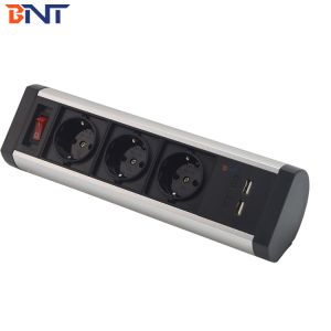 european desktop power socket with usb charger/office furniture desk edge power