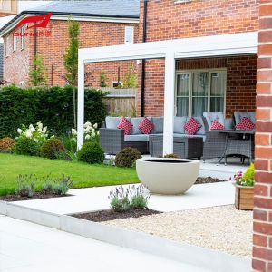 Waterproof Motorized Louvered Aluminium 4 X 4 Garden Pergola Outdoor Garden