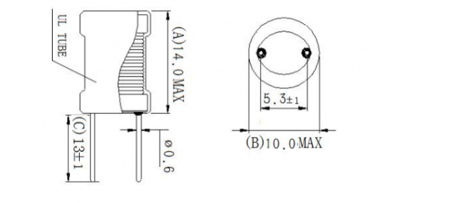 Plug In Power Inductor DR8*10-100uH Drum Choke Inductor for Car Audio