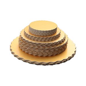 FDA 7 Inches Gold Silver Circle Cardboard Cake Board