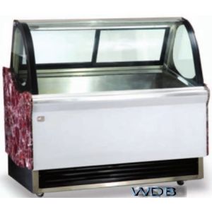 1200mm Ice Cream Showcase Freezer Tempered Glass With Transparent Conducting