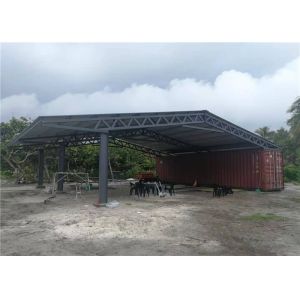 Custom Q345 Steel Farm Sheds With 50mm EPS Sandwich Panel