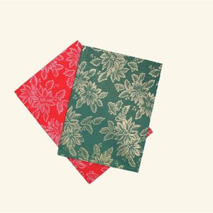 Quality 100% polyester jacquard placemat with gold thread -X‘mas design for sale