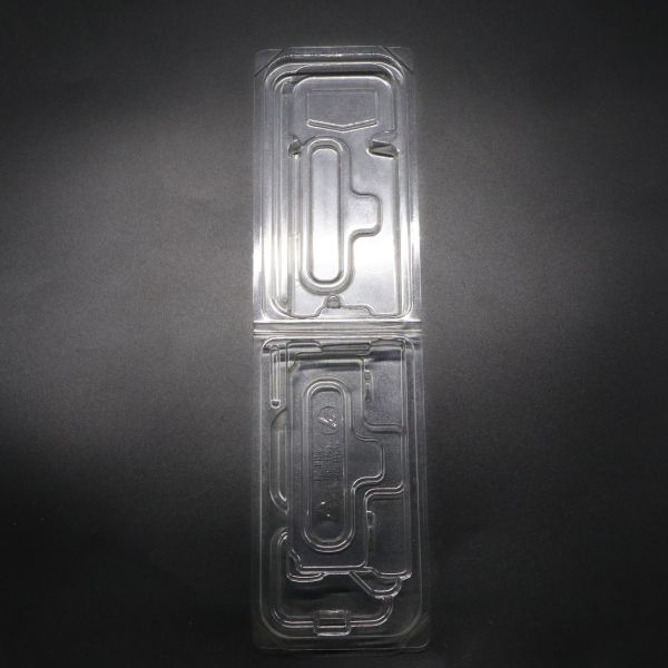 Transparent ESD Packaging Trays Plastic PET Hinge Clam Shell ESD Blister Tray