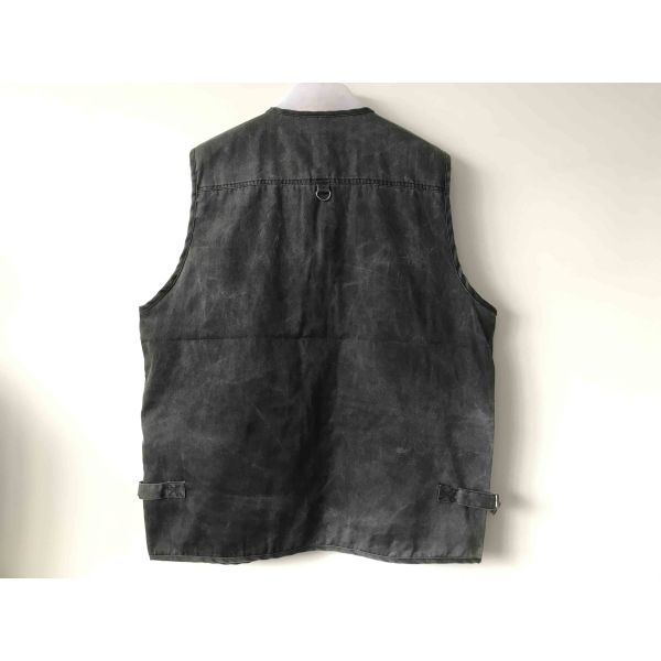 Mens classic vest in 100% polyester washed fabric, S-3XL, 4 colors can be chose