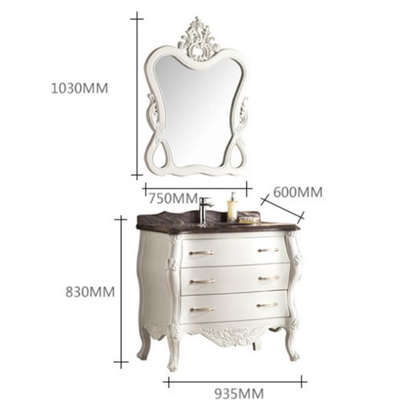 Buy 600mm 850mm Solid Wood Vanity For Bathroom Floating Bathroom Vanity With Drawers at wholesale prices
