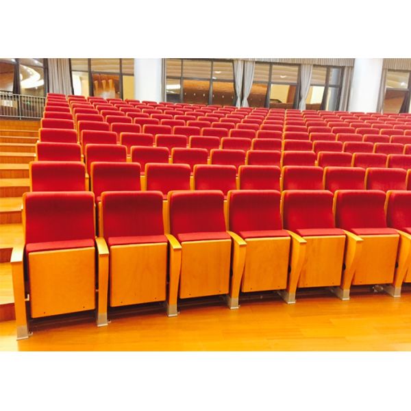 Fire Retardant Movie Theater Seats Fabric With Aluminium Alloy Feet