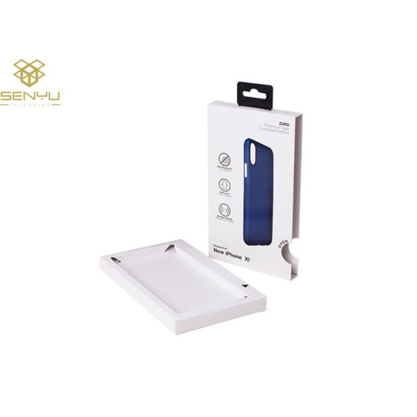 350gsm white cardboard mobile phone case package for iphone x paper box