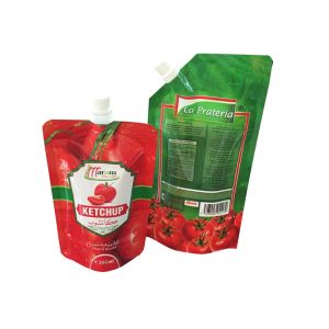 ECO Friendly Custom Printed Tomato Ketchup Chilli Sauce Pouch Packaging with