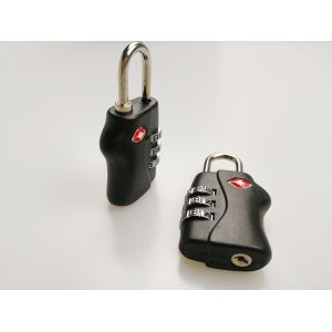 Black TSA Approved Combination Lock , PC Material 3 Combination Padlock
